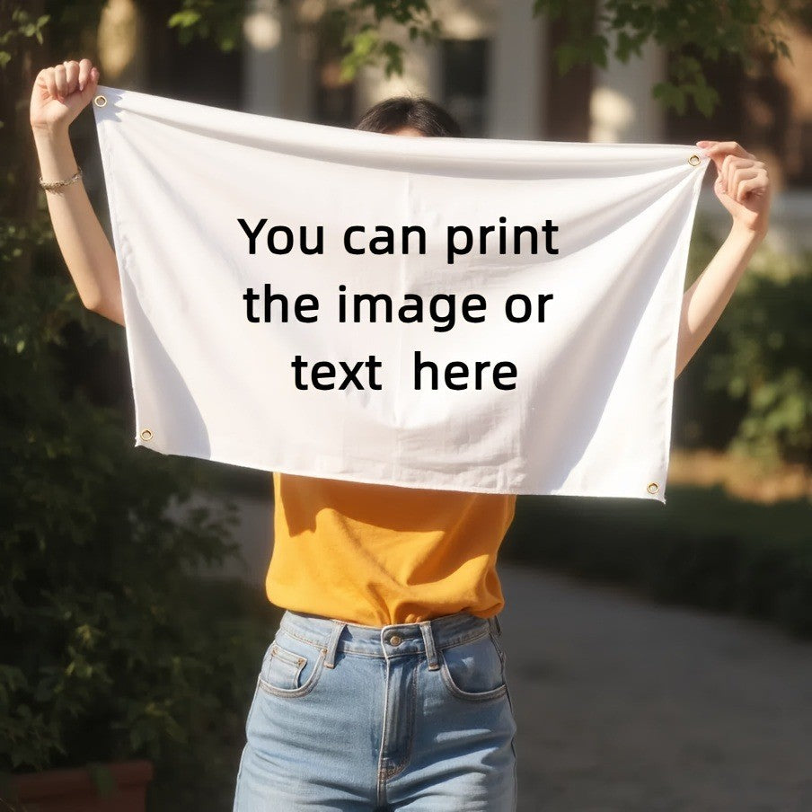 Custom Polyester Flag Banner with 4 Grommets Durable Digital Print for Indoor/Outdoor Use Flags Christmas Party Decoration Gifts
