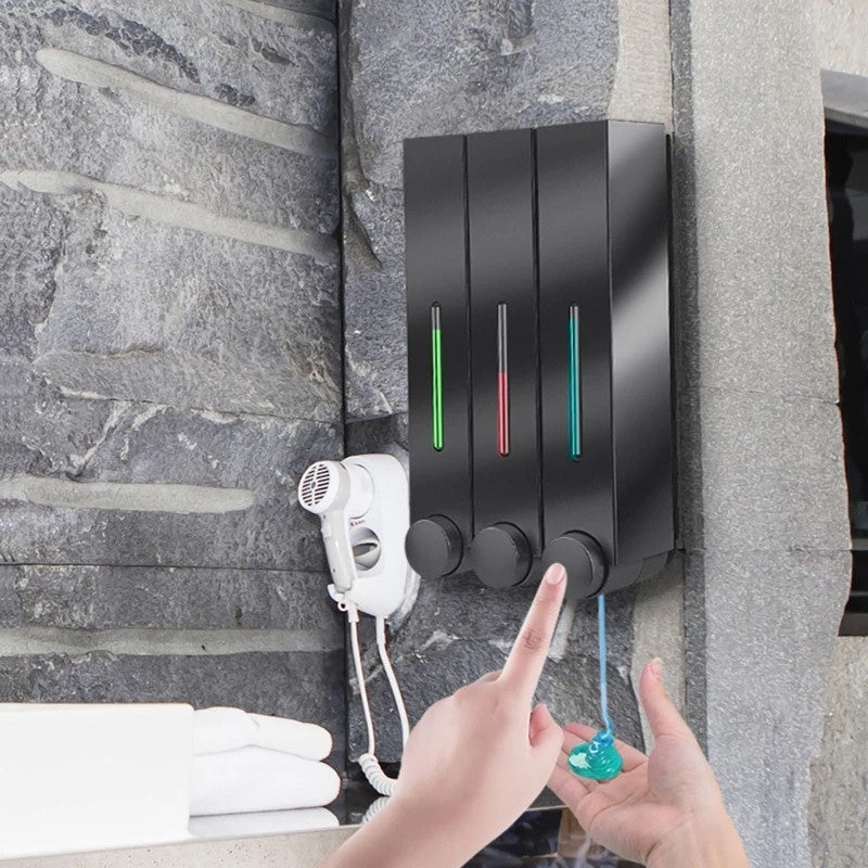 Lamgool 420ML Soap Dispenser Wall Mounted Shower Soap Dispenser Shower Gel Detergent Dispenser for Bathroom Accessories DropShip