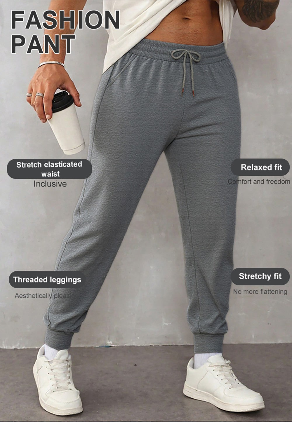 Wellness Sporty Or Rich Printed Mens Trousers Versatile Basic Britches Hip Hop Autumn Sportpants Warm High Street Sweatpants