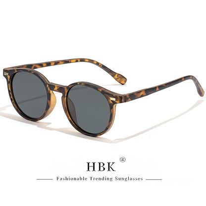 HBK Óculos De Sol Masculino Polarizado Redondo Armação TR90 Fashion Óculos De Sol Feminino Dirigir Esportes UV400 Lunette De Soleil Homme