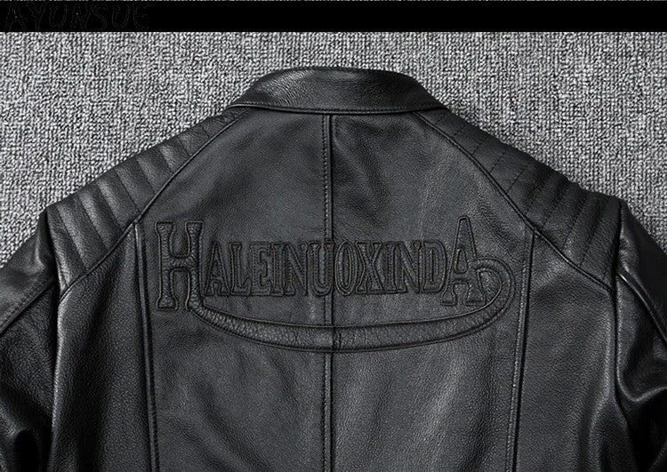 Mens Leather Jacket Autumn Men Clothing Handsome Motorcycle Jackets Two Colors Short Coats Kurtka M?ska Skórzana Slim
