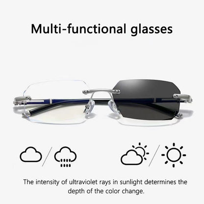 Finished Frameless Myopia Glasses For Men And Women With Ultra-light Edge Cutting Glasses Frame Myopia Glasses XTP191