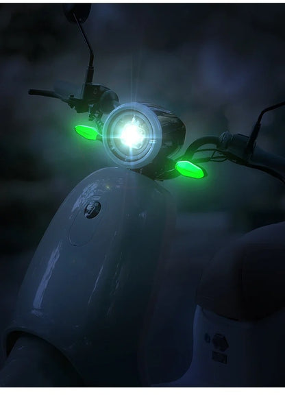 Nova lâmpada de sinalização de motocicleta LED com 27 modos Lâmpada de projeção colorida Luzes indicadoras de fluxo sequencial Luz de circulação