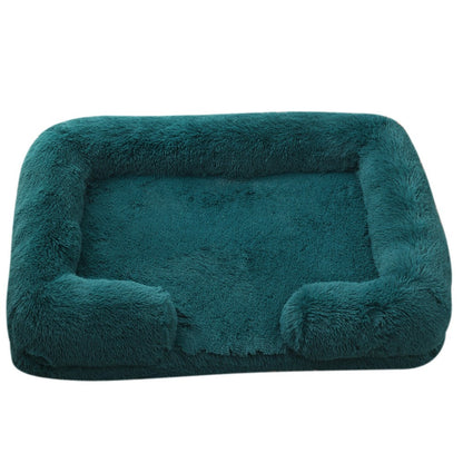 Ninho de Animais de Estimação Circular Longo de Pelúcia de Inverno, Cama para Cachorro, Cama para Gato, Almofada Macia para Animais de Estimação, Suprimentos para Animais de Estimação