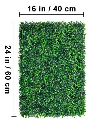 SucceBuy Artificial Boxwood Panel  24pcs 20x20/24x16 in Boxwood Hedge Wall Panels Artificial Grass Backdrop Wall Green Grass