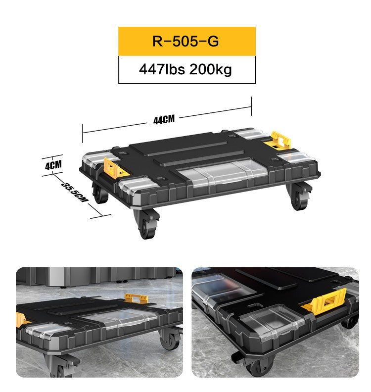 AIRAJ Conjunto de Caixa de Ferramentas Modular Empilhável - Caixa de Ferramentas Portátil com Rodas para Montagem Modular e Fácil Mobilidade que Economiza Espaço!