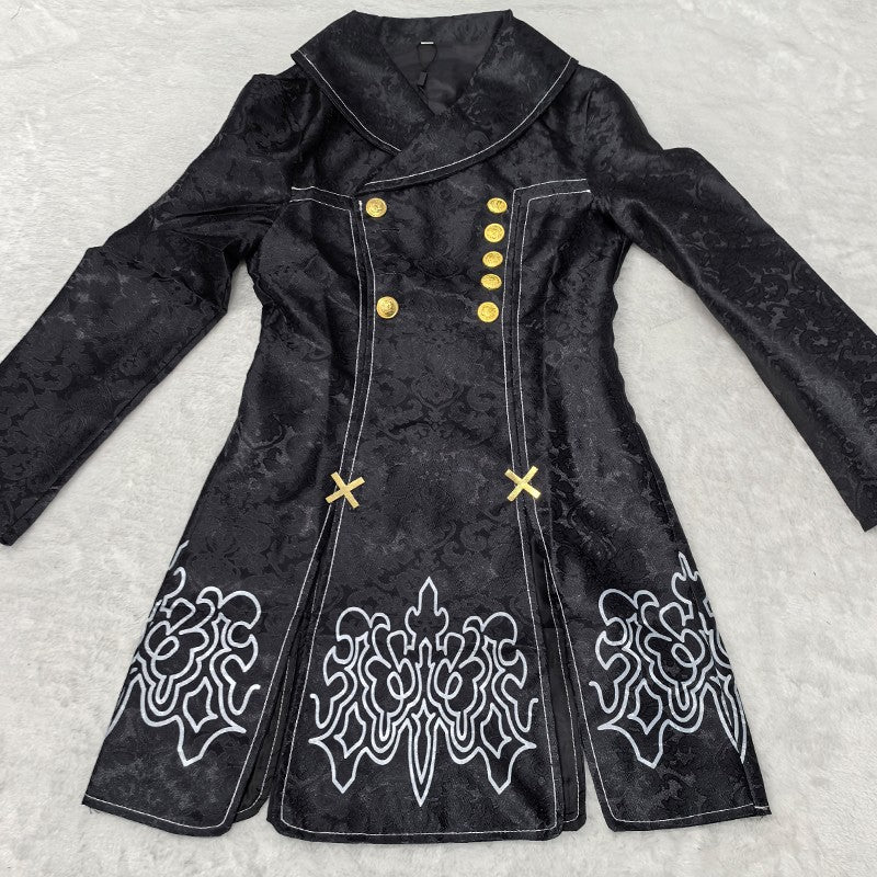 Anime Nier Automata Cosplay 9S Yorha 2B Cosplay Suit Male Women Outfit Wig Disguise Costume Plus Size Fancy Party Black Dress
