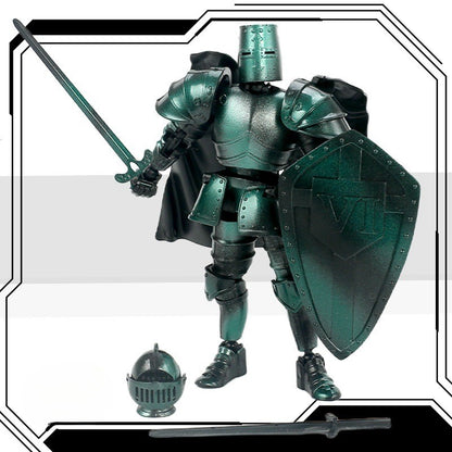 Medieval Knight  Lucky 13 Doll Figure Movable Joint Puppet Joint Building Block 3D Assembled Boy Toy Gift Building Blocks