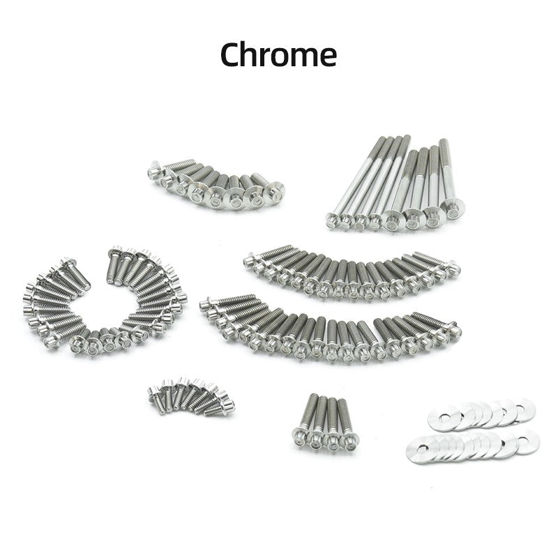 Parafusos de Cilindro de Liga de Titânio para Motor de Motocicleta, Kit de 89 peças para Harley 2018 em diante Touring Road Glide Softail Low Rider S/ST