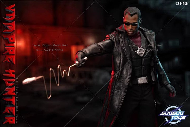 Soosootoys SST-060 1/6 Vampire Hunter The Blade Action Figure Collection Leather Coat Decor 12inch Full Set Male Soldier Model