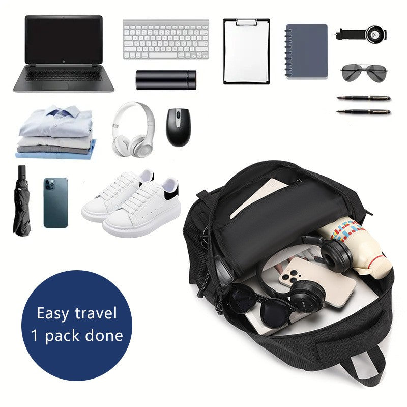Mochila de Escalada USB com Compartimento para Sapatos, para Viagem, Laptop, Leve, para Acampamento, Caminhada, Esporte, Coleção, Escola