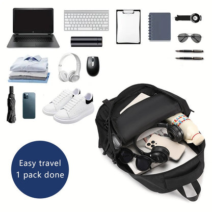Mochila de Escalada USB com Compartimento para Sapatos, para Viagem, Laptop, Leve, para Acampamento, Caminhada, Esporte, Coleção, Escola