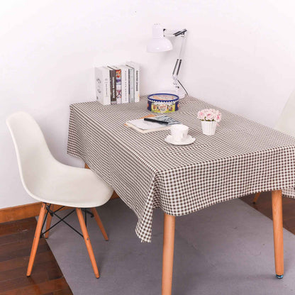 Table Cloth for Home Linen Cotton Plaid Stripe Dining Tablecloth Kitchen Decorative Rectangular Coffee Cuisine Party Table Cover