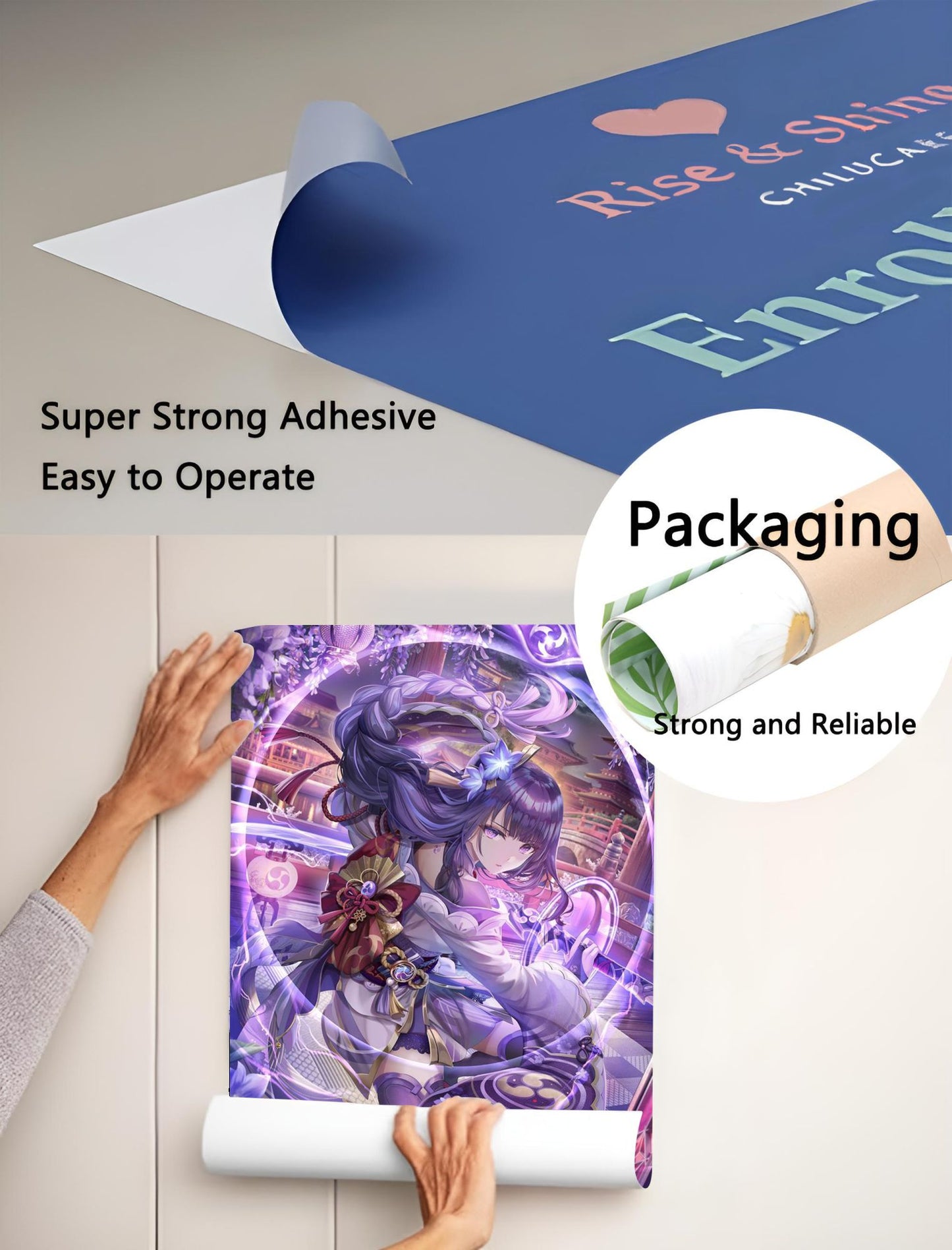 Cute Cartoon Anime R-Rilakkuma Poster High Quality Wall Art for Home Office Bedroom Living Room Hallway Bar Perfect Gift Idea