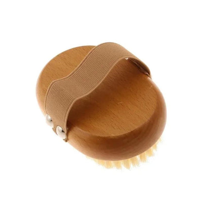 Natural Bristle Brush Soft Wet Dry Skin Body SPA Bath Massager Home