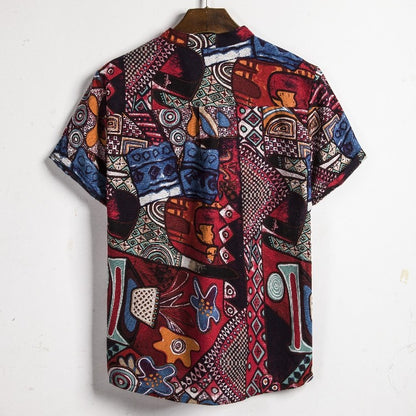 2024 new Hawaiian Cotton High Quality Shirts Men's Oversize Shirt Man Tiki Fashion Clothing Blouses Luxury Social T-shirts