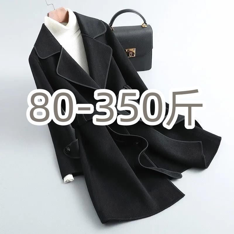 Women's Autumn Winter New Fashionable Style Loose Warm Wool Coat Mid-length