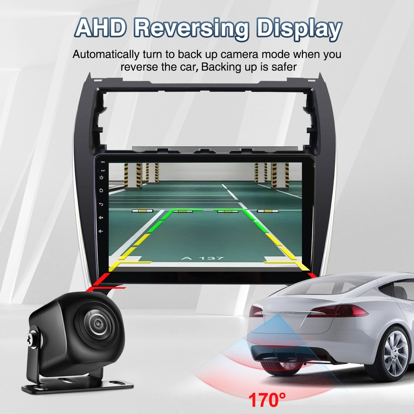 10.1 Inch Car Radio Stereo For 2012-2014 Toyota Camry Wireless CarPlay 1080P Android 13 GPS Navigation AHD Camera Microphone