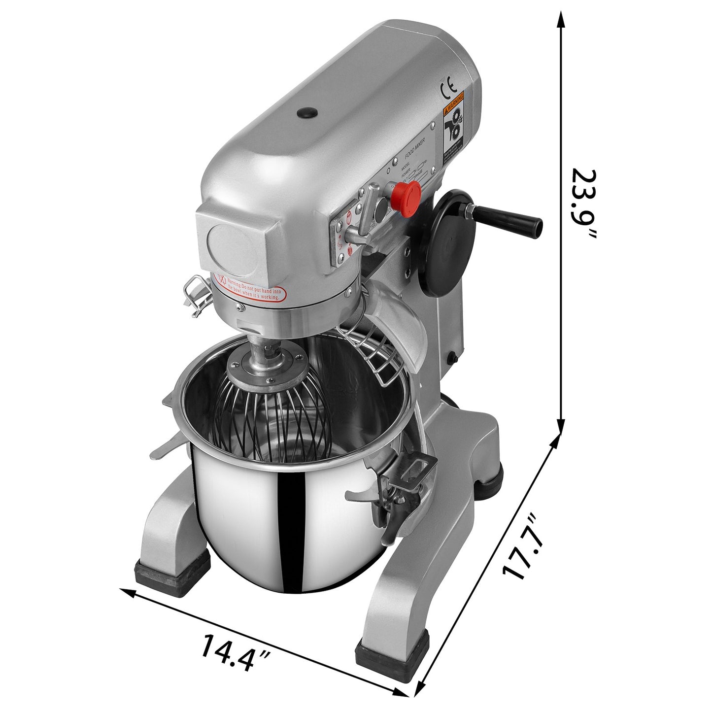 SucceBuy 10-30L Máquina de Massa Elétrica Aço Inoxidável Batedeira Mixer Processador de Alimentos Liquidificador de Bancada Comercial para Creme e Ovo
