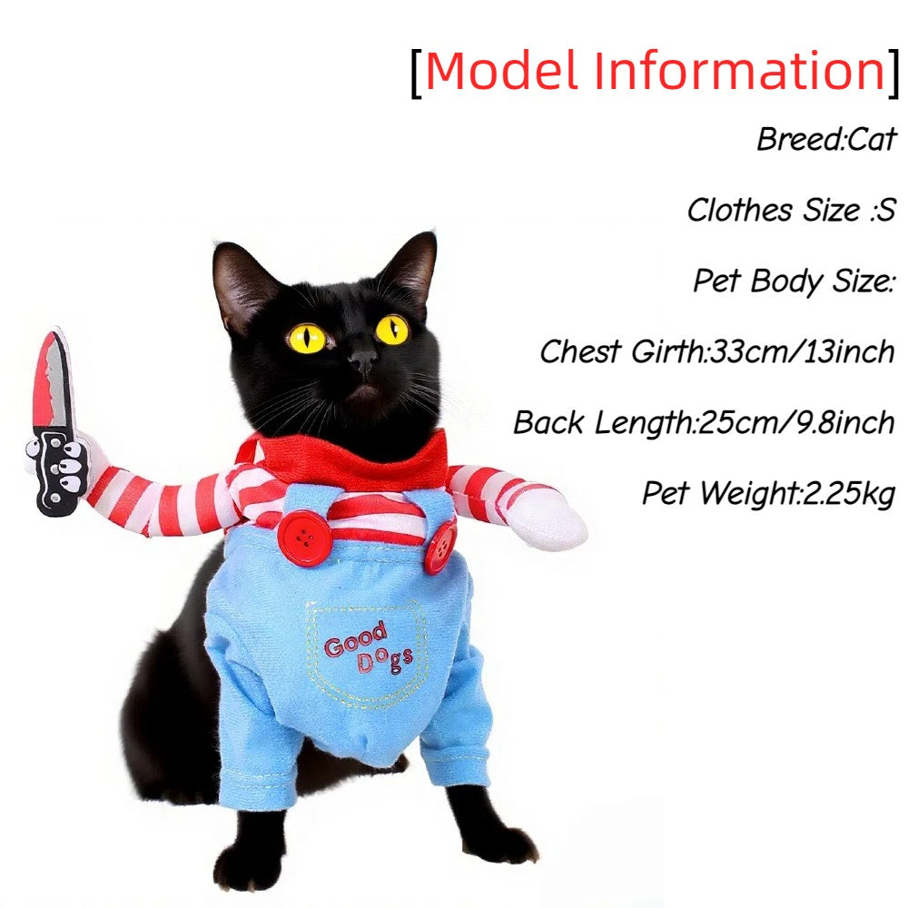 Roupa Engraçada para Gatos Roupa de Gato de Halloween Fantasia Fofa para Festas de Animais de Estimação Roupas para Gatos Pequenos e Médios Cães Animais de Estimação Cosplay para Gatos Sphynx Ragdoll