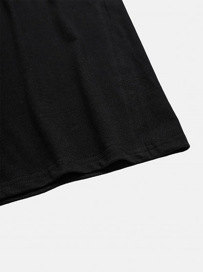 Short-sleeved T-shirt with waves and letters print Casual beach style Suitable for women's daily and outing wear in all season