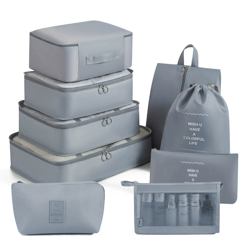 7/8/9-piece Set Travel Storage Bags,Digital Toiletries Shoes Clothes Organizer bag Suitcase Clothes Tidy Pouch,Packing Cubes Set