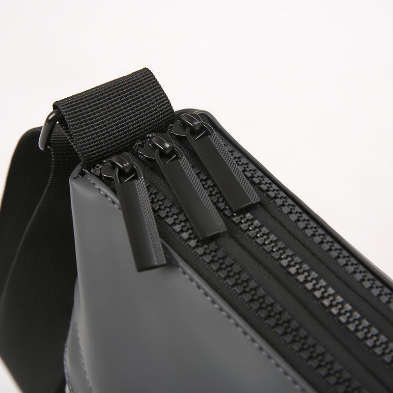 Sleek Crossbody Bag for Men Water-resistant Nylon Shoulder Bag Multi-Pocket Large CapacityMinimalist Style for Daily/Work/Travel