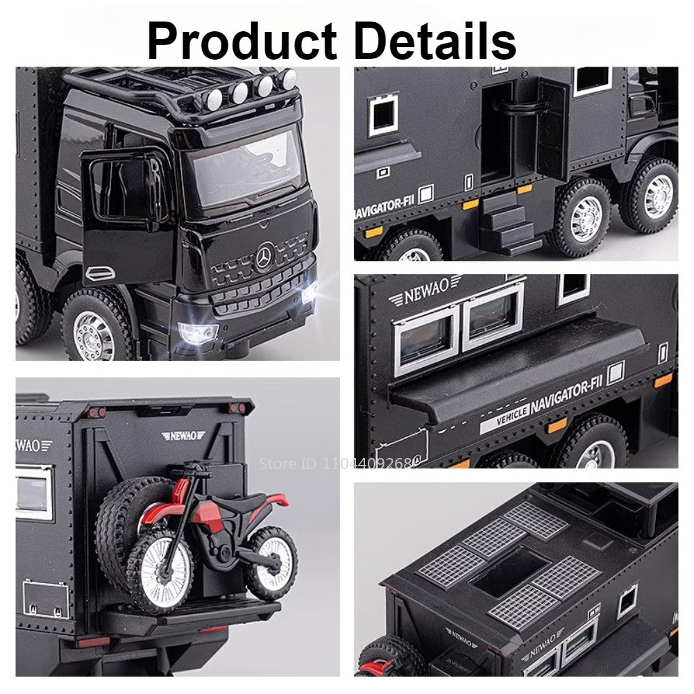 1:24 NOMADISM Raptor F150 RV Liga Modelo de Carro de Brinquedo Metal Diecast Miniatura Veículos Off Road Modelos Som Luz Brinquedos Para Crianças Presentes