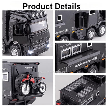 1:24 NOMADISM Raptor F150 RV Liga Modelo de Carro de Brinquedo Metal Diecast Miniatura Veículos Off Road Modelos Som Luz Brinquedos Para Crianças Presentes