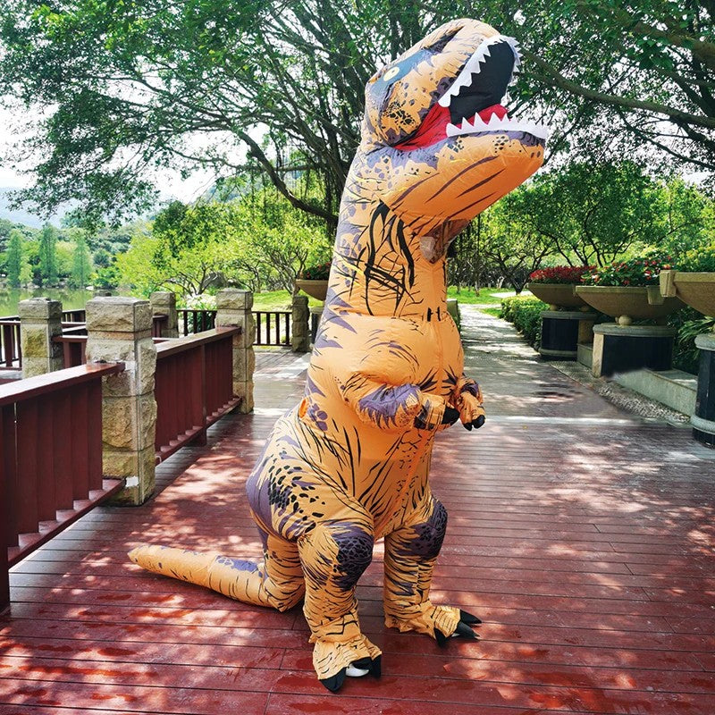 Tyrannosaurus Rex Inflatable Costume Adult Dinosaur Halloween Party Wear Fancy Dress Costume for Adults Festival Mascot