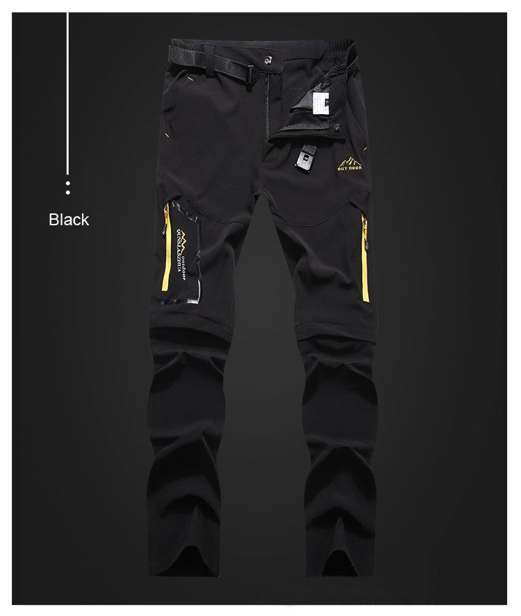 TRVLWEGO Men's Camping Hiking Pants Trekking High Stretch Summer Thin Waterproof Quick Dry UV-Proof Outdoor Travel Trousers