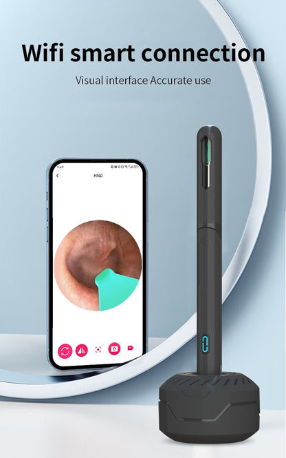 Conjunto de Limpeza de Ouvido com Câmera, Hastes para Ouvido, Otoscópio, Carregamento USB C, Ferramenta de Remoção de Cera com Endoscópio, Câmera Mini de Limpeza de Ouvido, Conjunto de Limpeza de Ouvido
