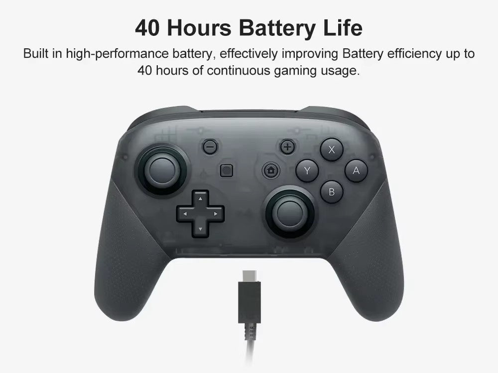 Wireless Bluetooth Gamepad Controller with Wake Function Joystick 6-Axis Gyro HD Vibration for Switch Game Console