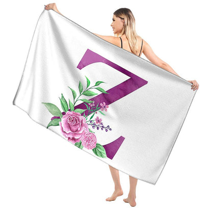 Toalha de banho para adultos, toalha de sauna, toalha de praia grande, toalha de academia, toalha de hotel grande, toalha de banho para mulher, microfibra de secagem rápida, letra simples.