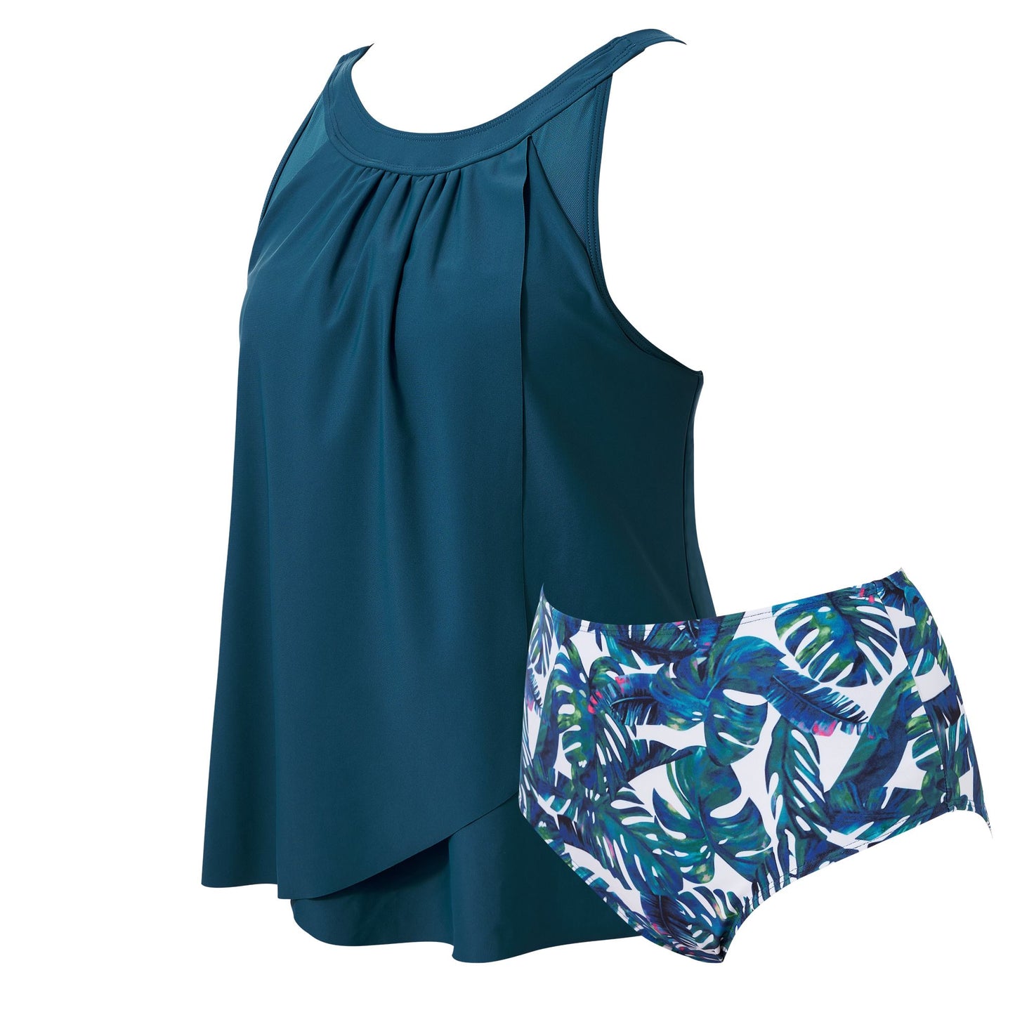 Women Tummy Control Tankini Bathing Suits High Waisted Padded Swimwear Plus Size Beachwear Swimsuit Bikini Sets Female