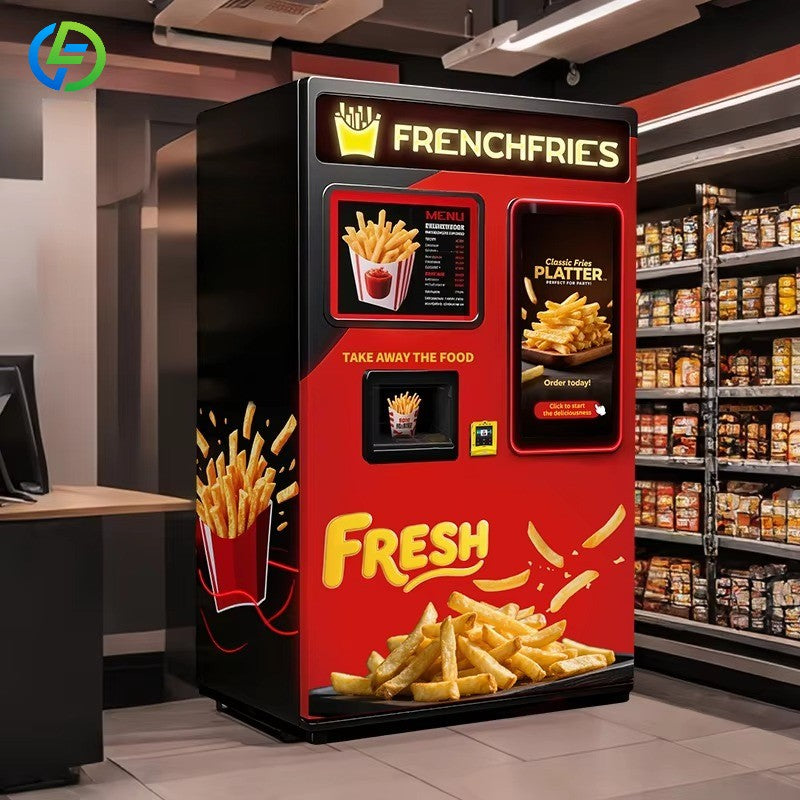 French Fries Vending Machine Automatic Robot Hot Food Fired Chicken and Fry Chip Vending Machine for Sale Factory Price