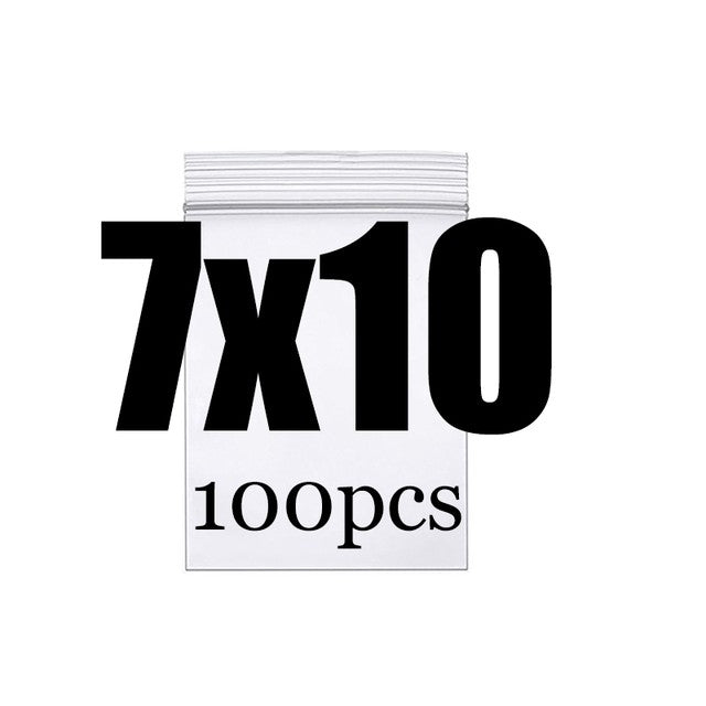 Clear Thick Zip Lock Ziplock Storage Bags Heavy-Duty Transparent Plastic Zip Package Small Jewelry Packing Reclosable Poly Pouch