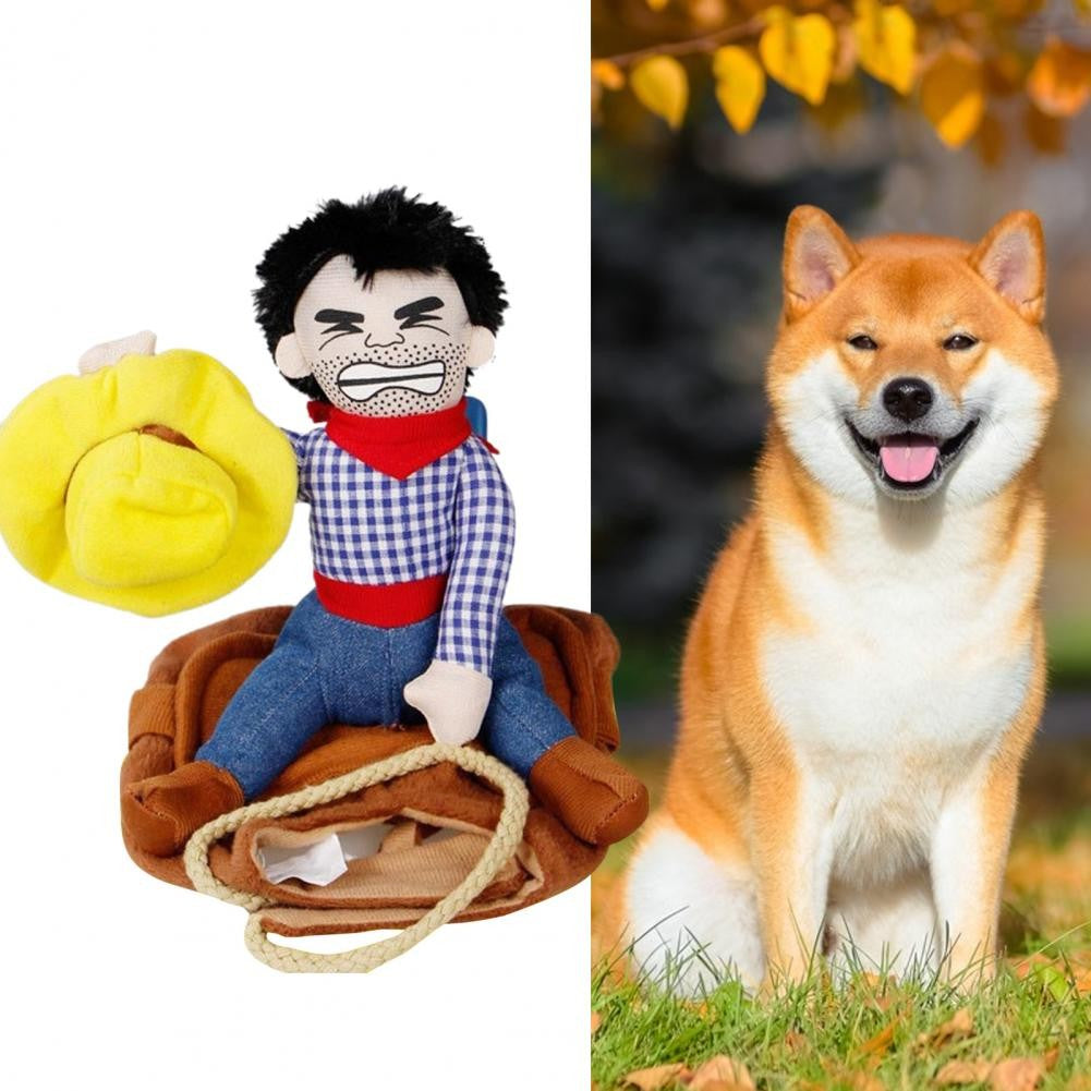 Roupas de Cachorro Fantasia de Cowboy Engraçada para Cães, Traje de Algodão para Cães Pequenos, Médios e Grandes, Suprimentos para Animais de Estimação, Presente e Decoração para Cães