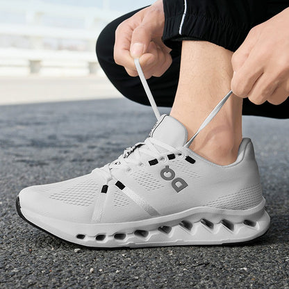 Tênis Masculino com Fivela Giratória, Sapatos Esportivos Leves de Primavera, Casuais, Respiráveis, para Corrida, Versáteis, Estilo Daddy Shoes