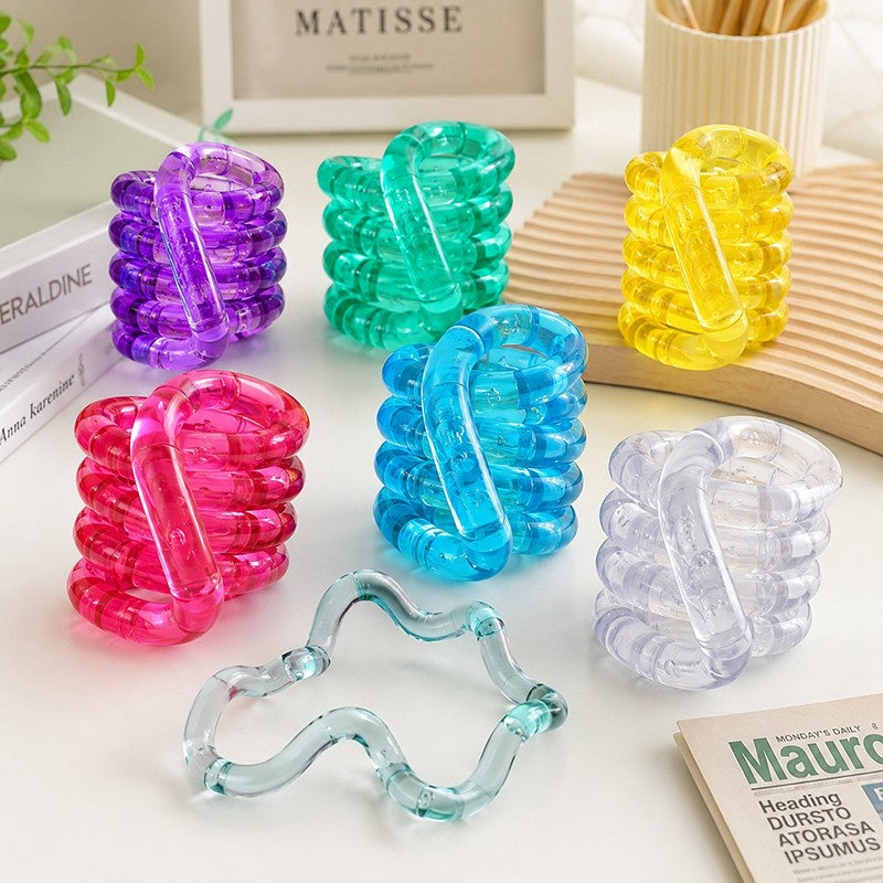 Rotating Twisting Fidget Toys Deformable Rope Educational Tangle Rope Stress Relief Sensory Toy Thinking Training Gifts ?? ????