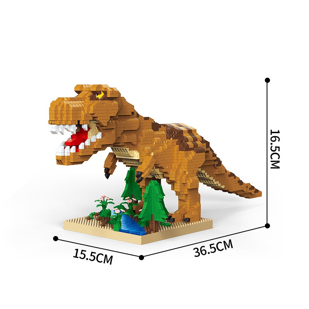KNEW BUILT Brinquedos de Blocos de Montar Micro Mini Estegossauro T-rex - Crie um Mundo de Dinossauros, Presente de Festival para Crianças, Brinquedo de Montagem DIY Quebra-cabeça