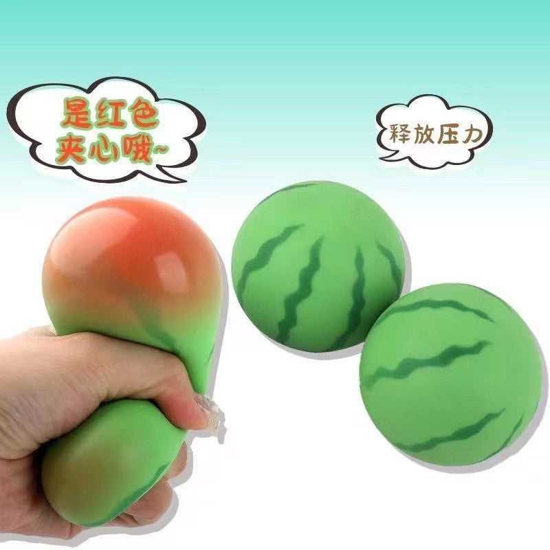 Color Changing Watermelon Squishy Fidget Toy Slow Rebound Pinch Vent Decompression Anti-Stress Toy Anxiety Relief Plaything