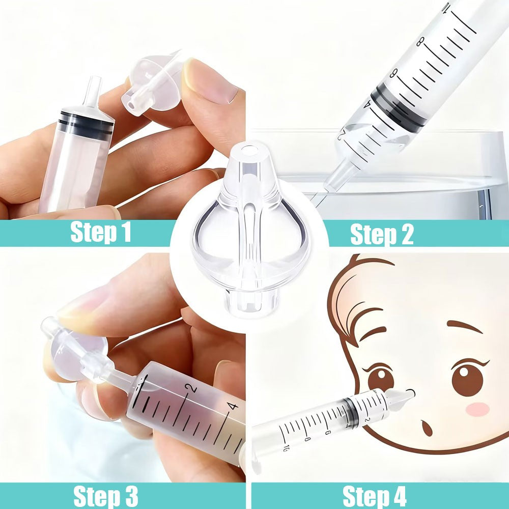 6 Peças Seringa Nasal de Ponta Macia Reutilizável Tampa para Lavagem de Ouvido e Boca Nasal para Adultos e Crianças Acessório para Lavagem de Nariz e Ouvido