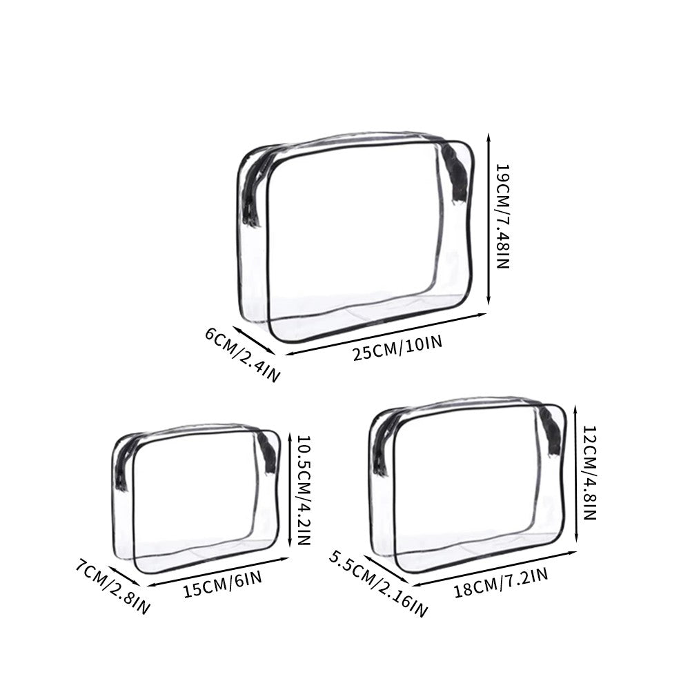 1/3pc Travel Organizer Bath Toiletry Wash Storage Bag Multifunction Large Capacity Waterproof Transparent With Zipper Women Gift