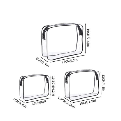 1/3pc Travel Organizer Bath Toiletry Wash Storage Bag Multifunction Large Capacity Waterproof Transparent With Zipper Women Gift