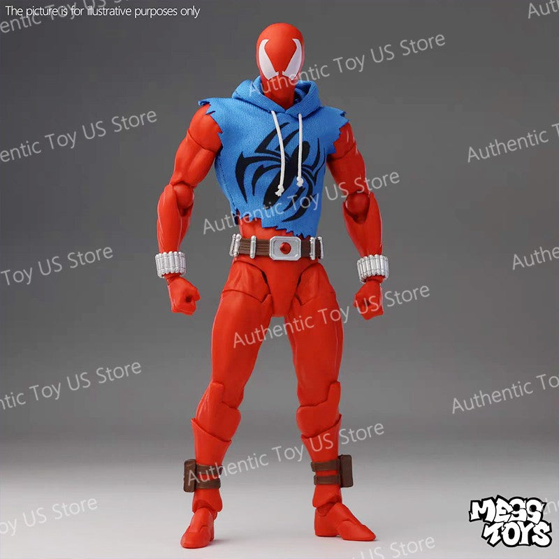 Original Mess Toys Scarlet Hero Scarlet Spiderman Messtoys Spider Man Anime Action Figure Figurine Statue Model Gifts Kids Toys
