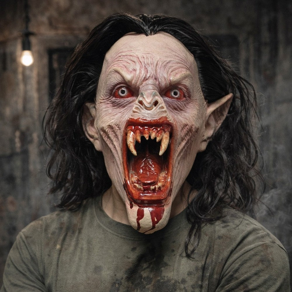 Realistic Bloody Scary Vampire Mask For Halloween Costume Party Cosplay Horror Movie Adult Fancy Dress Prop