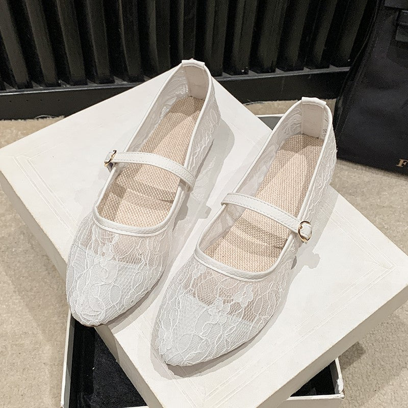 2024 New Women Flats Shoes Summer Ballet Flats Fashion Bow Women Shoes Slip on Sweet Hollow Flat Shoes Female Zapatos De Mujer