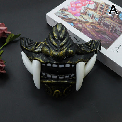 Japanese Samurai Oni Demon Mask Halloween Demon Samurai Cosplay Horror Prajna Killer Masks Party Costume Props