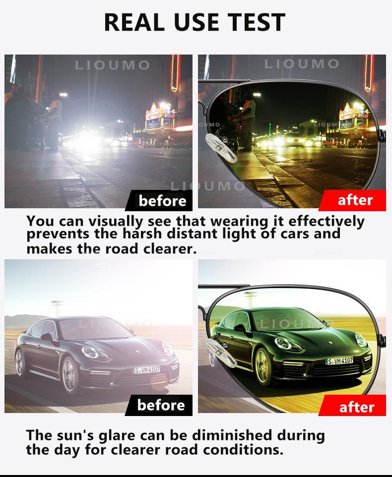 Top Brand Pilot Photochromic  Sunglasses Men Polarized Day Night Driving Glasses Women Chameleon Goggles Unisex sonnenbrille